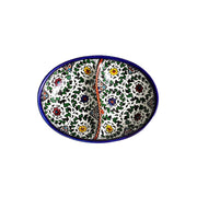 Hand-painted West Bank Small Divided Dish view from top