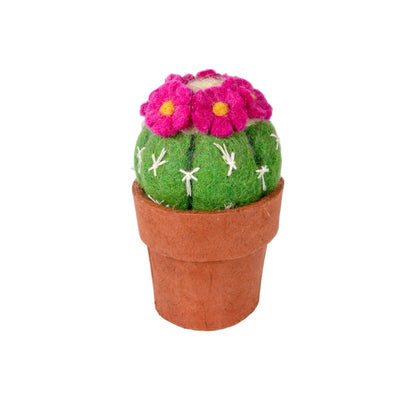 Felt Flowering Small Potted Cactus