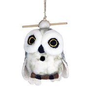 Wild Woolies Felted Wool Birdhouse: Snowy Owl