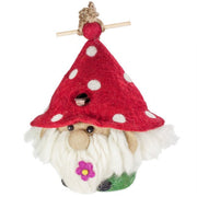 Felted Wool Birdhouse: Garden Gnome