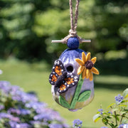 Felted Wool Birdhouse - Butterfly Garden lifestyle