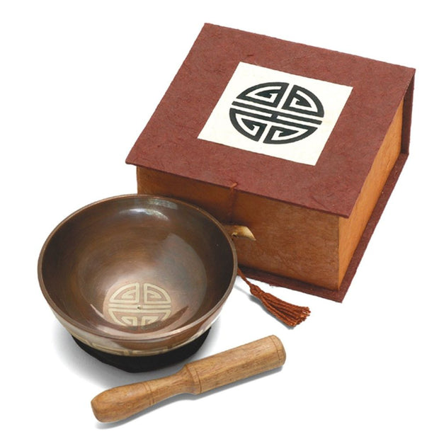 Four-inch Meditation Bowl Longevity in a box or Brass Singing Bowl