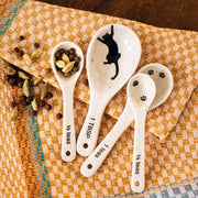 Set of Four Kitty Cat Prints Measuring Spoons lifestyle