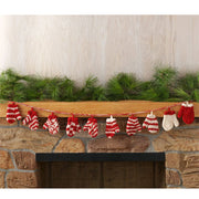 Red and White Mini Mittens Holiday Garland lifestyle