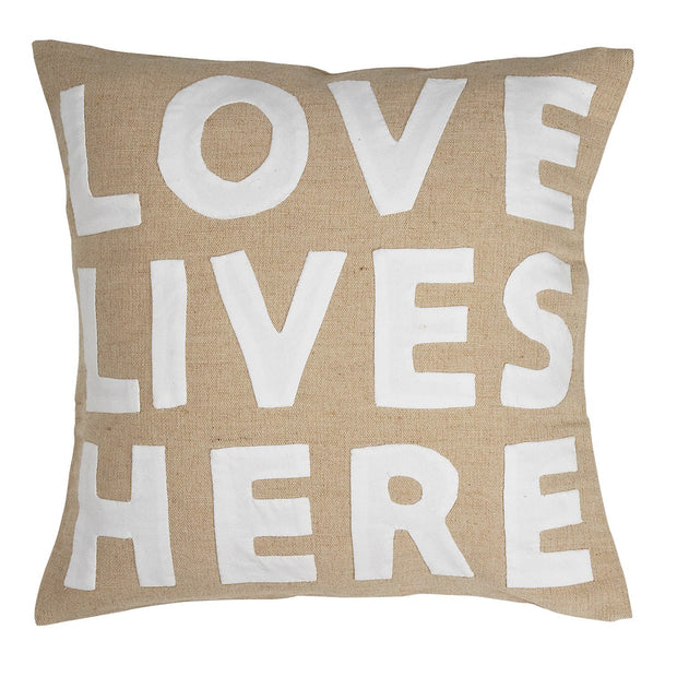 Love Lives Here Accent Pillow front