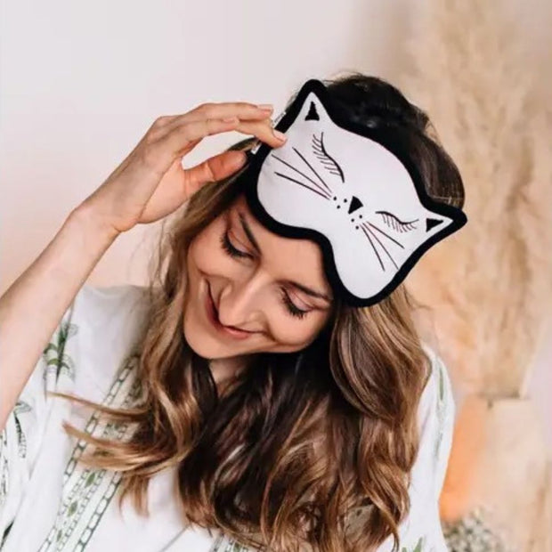 Cat Nap Velvet Sleep Mask lifestyle