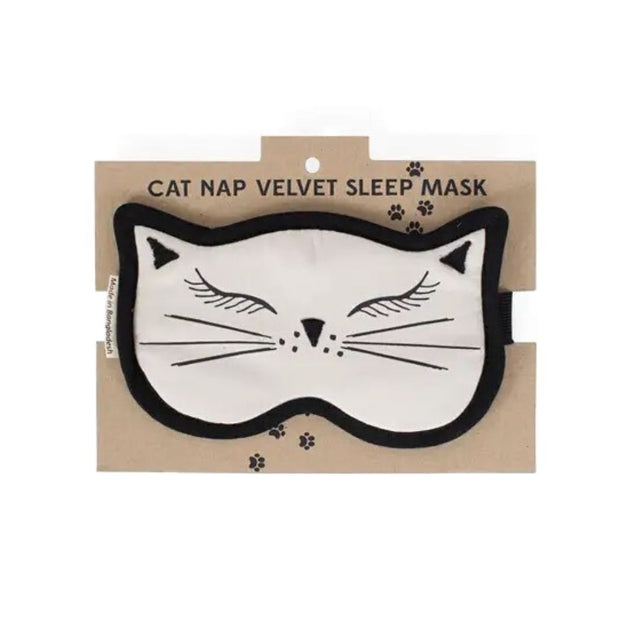Cat Nap Velvet Sleep Mask in package