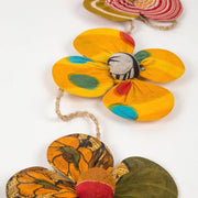 Recycled Cotton Sari Fabric Flower Garland detail