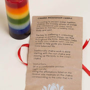 Chakra Unscented Candle in a Gift Box meditation page