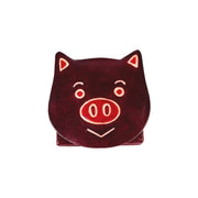 Piggy Embossed Leather Coin Purse