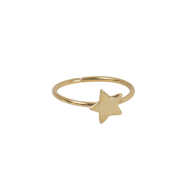 Celestial Goldtone Adjustable Ring - Star Bright