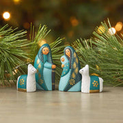 Tranquil Teal Nativity Set lifestyle