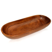 Acacia Wood Oval Serving Tray 16 inches long