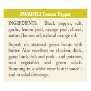 Swahili Lemon Pepper Seasoning ingredients