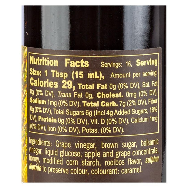 Rooibos & Honey Balsamic Vinegar Reduction 8.5 fl oz Nutrition Facts