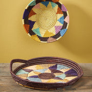 Decorative Makali Sunburst Raffia Fruit Basket styled