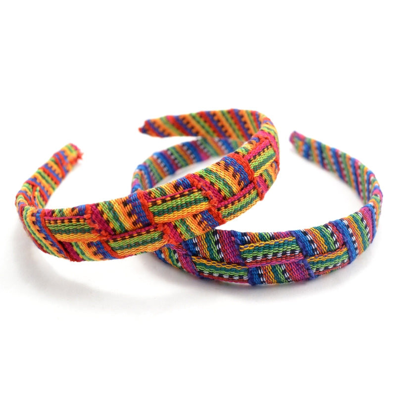 Braided Strap Headband, Guatemalan Cotton Headband, Colorful Headband,  Tribal Wrap Headband, Elastic Headband, Headbands for Women -  Canada