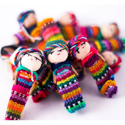 Set of Twelve 2-inch Guatemalan Worry Dolls