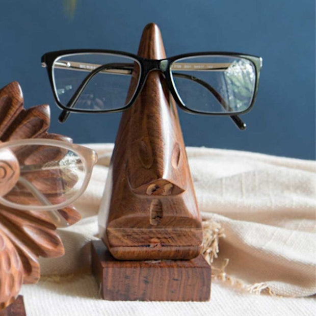 Wooden Nose Repose Eyeglass Holder lifestyle