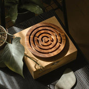Wooden Round Labyrinth Game styled
