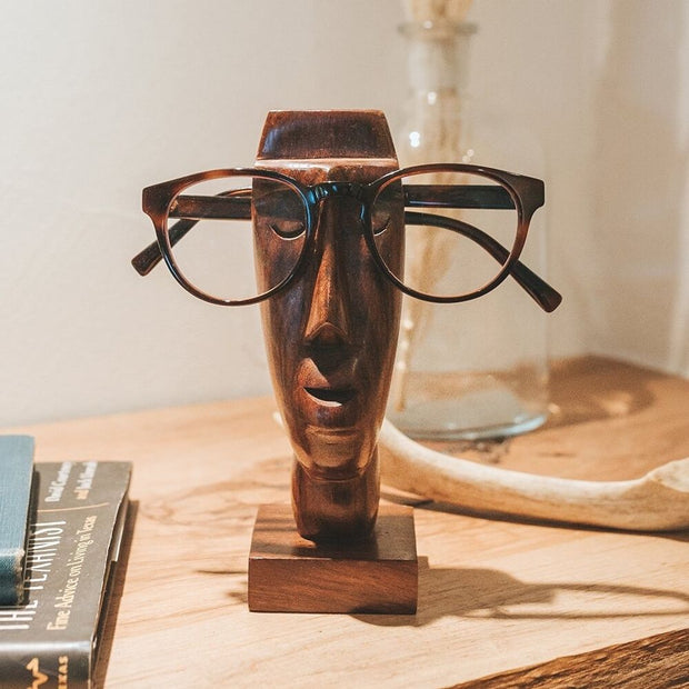 Rapa Nui Solid Wood Eyeglass Holder lifestyle