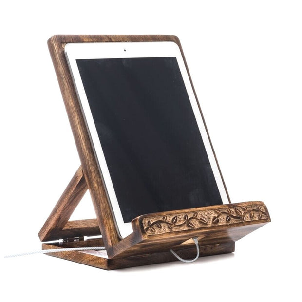 Aranyani Tree of Life Tablet or Recipe Book Stand sideview