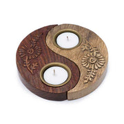 Two-piece Yin Yang Tea Light Holder