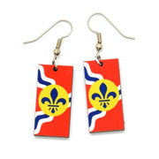 Saint Louis City Flag Dangle Earrings exclusively available at Zee Bee Market