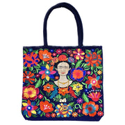 Frida Kahlo Embroidered Tote Bag Option A