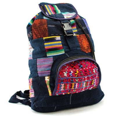 Upcycled Vintage Textiles Patch Backpack