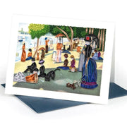 Quilled Sunday Afternoon on the Island of La Grande Jatte by Seurat Greeting Card with envelope