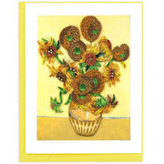 Quilled Sunflowers by Van Gogh Greeting Card
