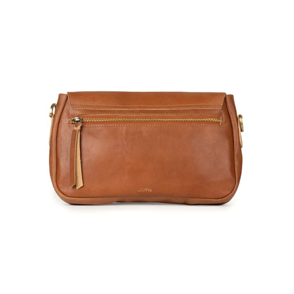 Alisha Leather Crossbody Bag Camel Zee Bee Market LLC