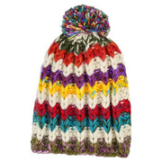 Andes Gifts Altiplano Alpaca Blend Knit Hat - Sunset