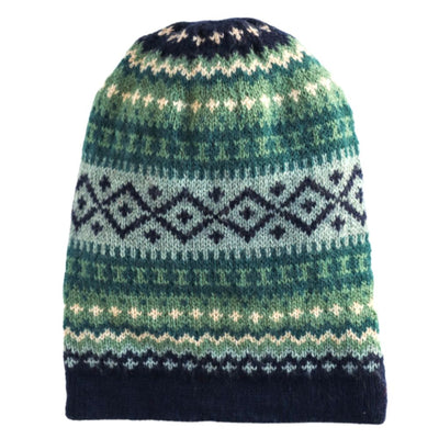 Sierra Knit Alpaca Blend Reversible Hat NAVY