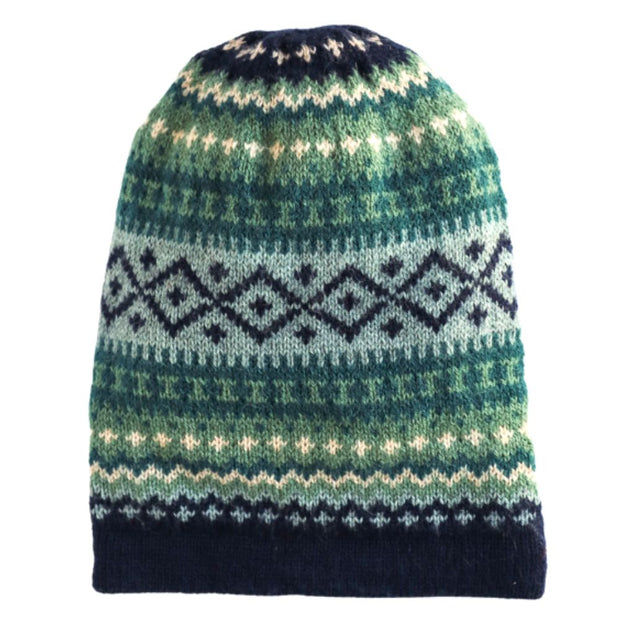 Sierra Knit Alpaca Blend Reversible Hat NAVY