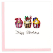 Birthday Cupcakes Quilling Card