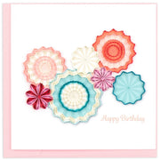 Quilled Birthday Paper Fans Card