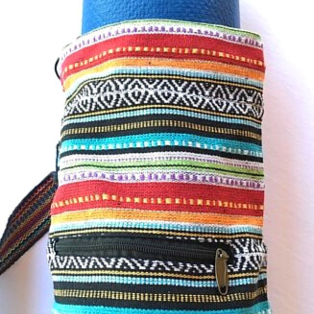 Gyari Stripe Yoga Mat Bag with strap detail
