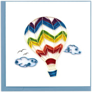Quilled Hot Air Balloon Greeting Card with envelope