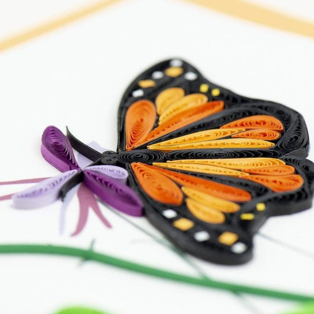 Monarch Butterfly Quilling Card detail
