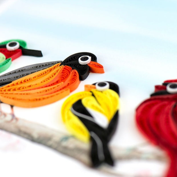 Songbirds Quilling Card detail