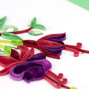 Quilled Fuchsia Greeting Card detail