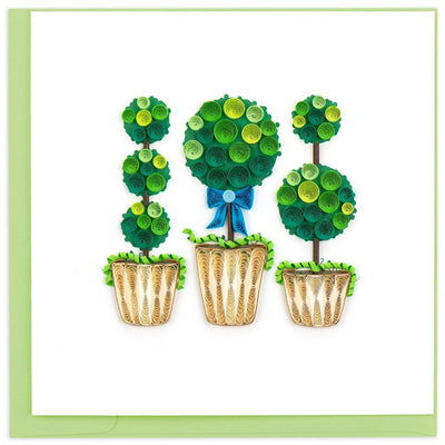 Potted Topiary Plants Quilling Card