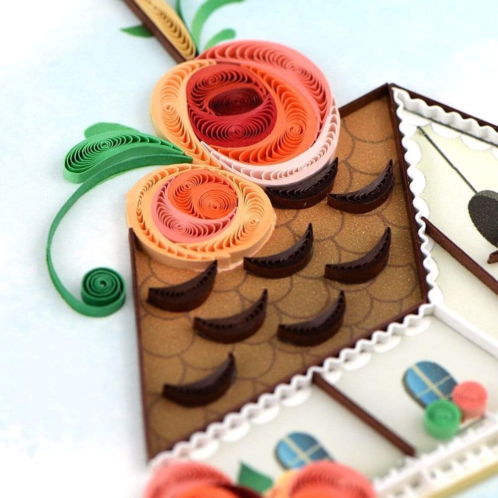 Birdhouse Quilling Greeting Card Zee Bee Market LLC