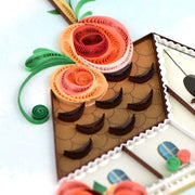 Quilled Birdhouse Greeting Card detail