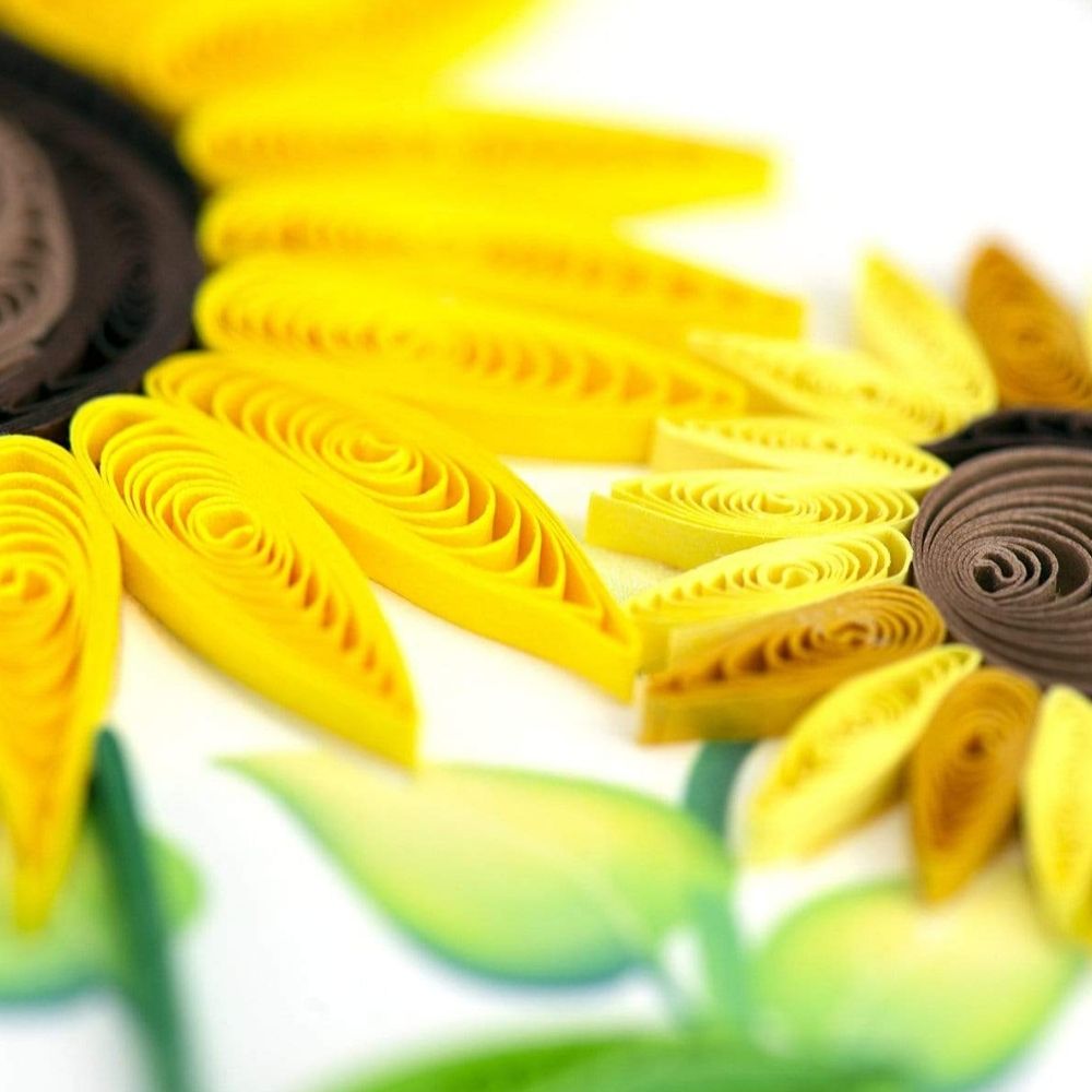 Quilling Art Collection Tagged "Sunflowers Quilling Card" Zee Bee