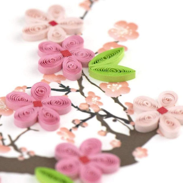 Cherry Blossom Quilling Card detail