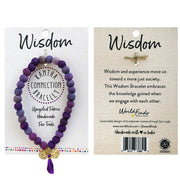 Kantha Connection Bead Bracelet - Wisdom on card