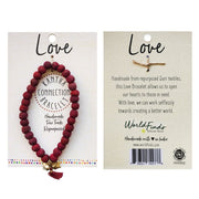 Kantha Connection Bracelet - Love on card